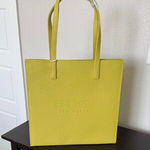 Ted Baker Embossed Yellow/Chartreuse tote purse